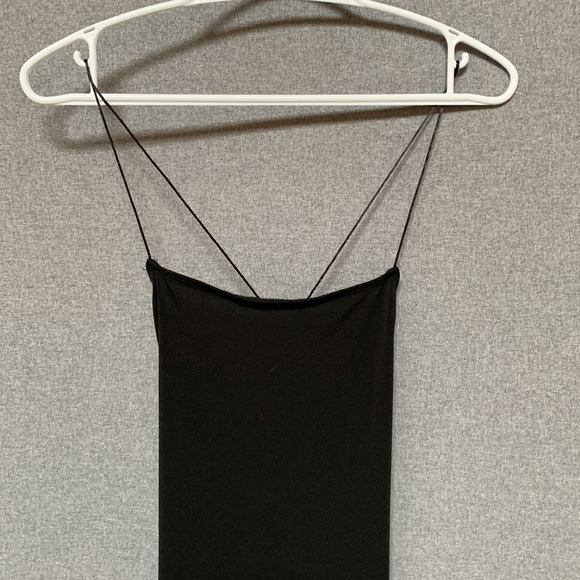 Black 90s Style Slip Cut-out Dress - Picture 2 of 4